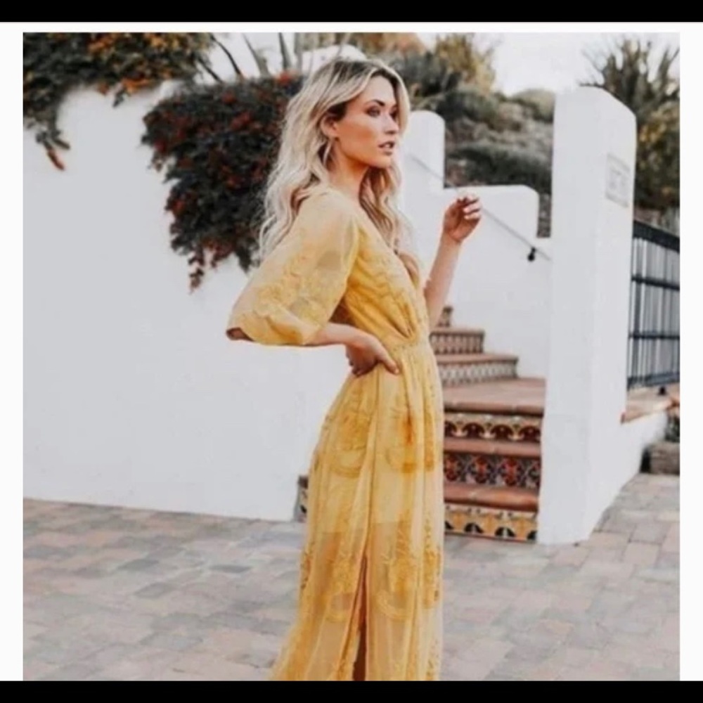 Yellow honey punch romper dress